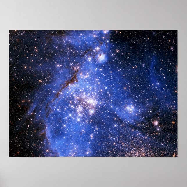 Falling Blue Embrionic Stars Poster (Vorne)