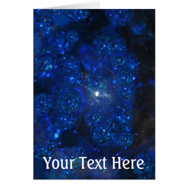 Falling Blue Glass Bubbles (Vorne)