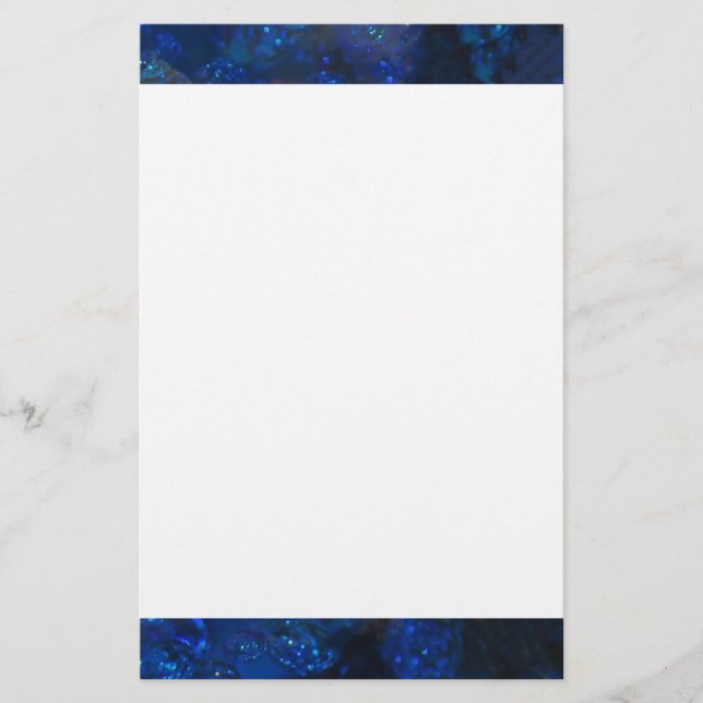 Falling Blue Glass Bubbles Briefpapier (Vorderseite)