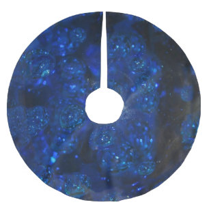 Falling Blue Glass Bubbles Polyester Weihnachtsbaumdecke