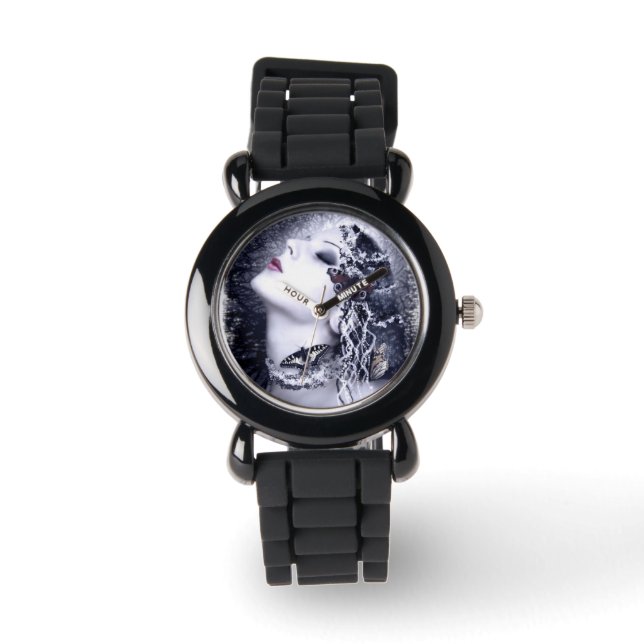 Falling Butterfly Original Art Armbanduhr (Vorderseite)