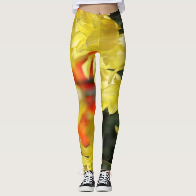 Falling Floral Summer Glow Leggings (Vorderseite)