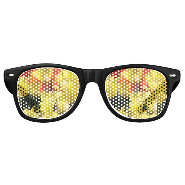 Falling Floral Summer Glow Partybrille (Vorderseite)