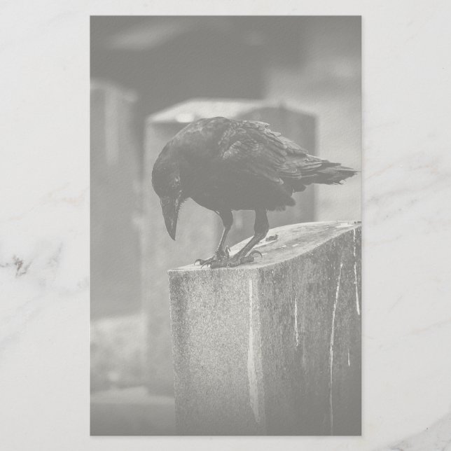 Falling Friedhof Crow Briefpapier (Vorderseite)