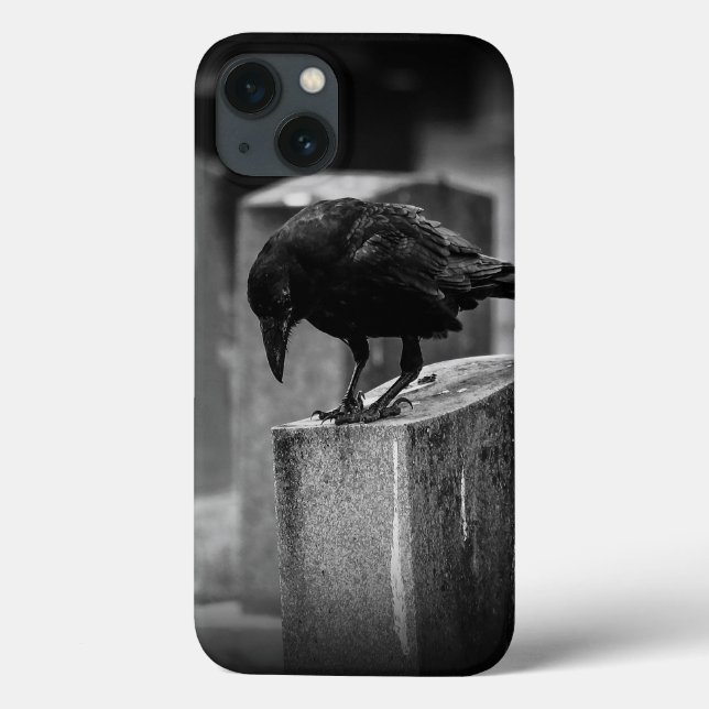 Falling Friedhof Crow Case-Mate iPhone Hülle (Rückseite)