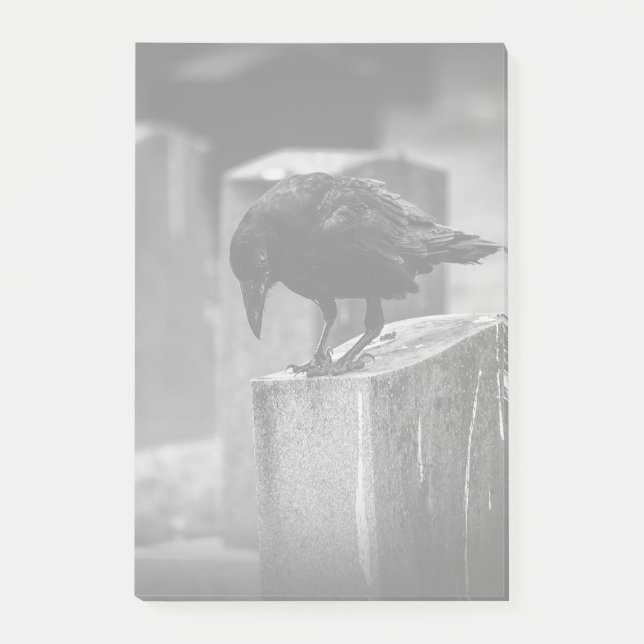Falling Friedhof Crow Post-it Klebezettel (Vorderseite)