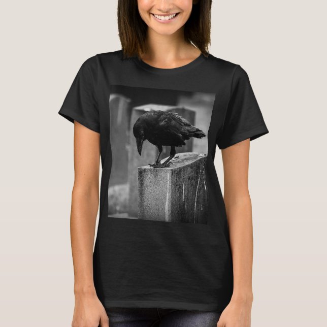 Falling Friedhof Crow T-Shirt (Vorderseite)
