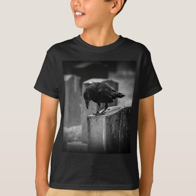 Falling Friedhof Crow T-Shirt (Vorderseite)