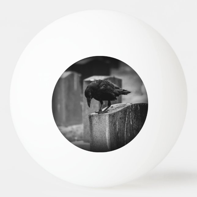 Falling Friedhof Crow Tischtennisball (Vorderseite)