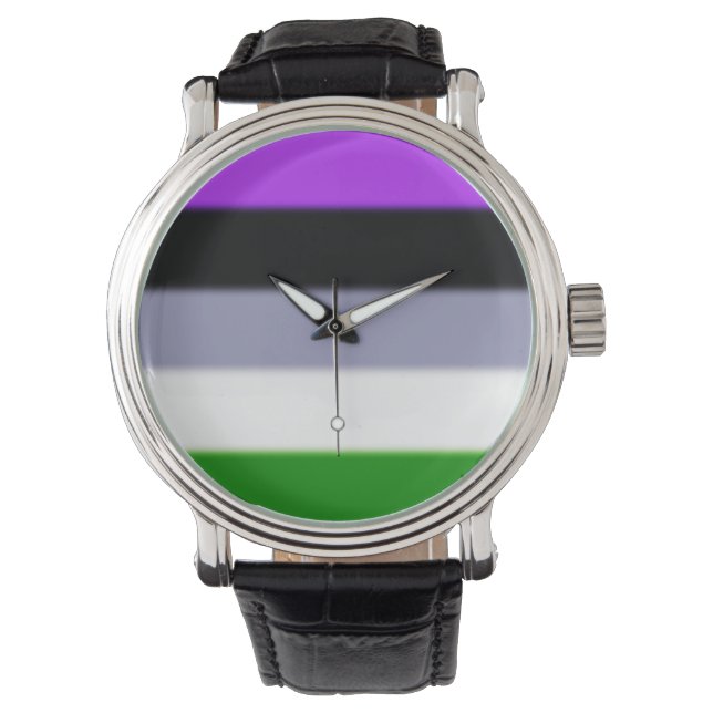 Falling Genderqueer Pride Flag Armbanduhr (Vorderseite)