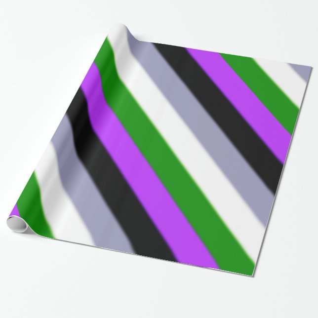 Falling Genderqueer Pride Flag Geschenkpapier (Ungerollt)