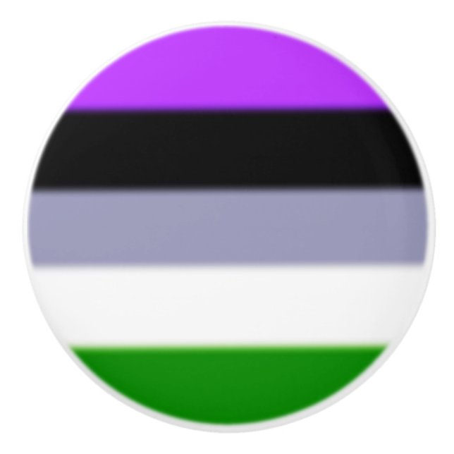 Falling Genderqueer Pride Flag Keramikknauf (Vorderseite)