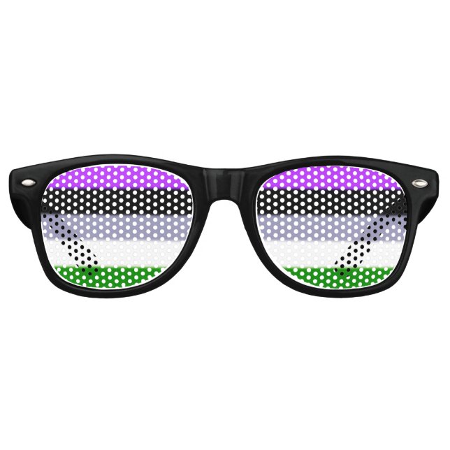 Falling Genderqueer Pride Flag Partybrille (Vorderseite)