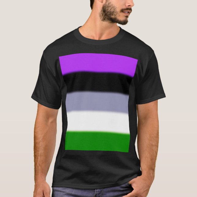 Falling Genderqueer Pride Flag T-Shirt (Vorderseite)