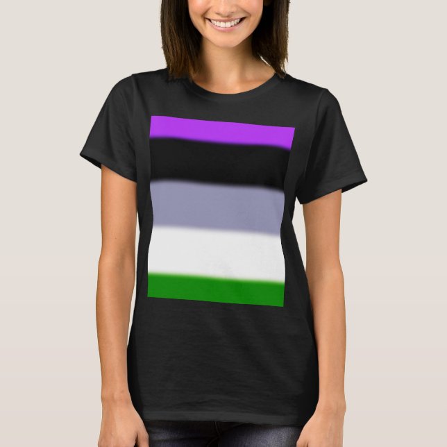Falling Genderqueer Pride Flag T-Shirt (Vorderseite)