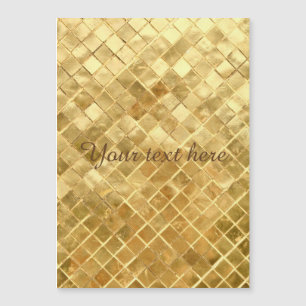 Falling Golden Checkerboard Magnetkarte