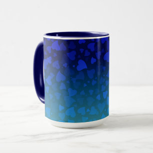 Falling Hearts Blau Tasse