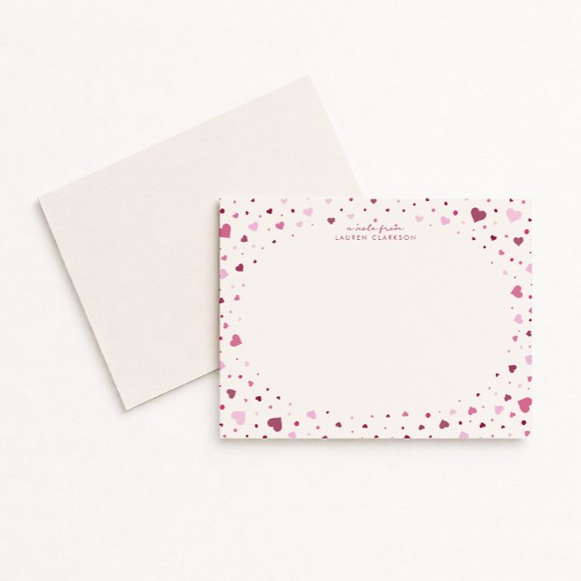 Falling Hearts Stationery Note Card Einladung (Von Creator hochgeladen)