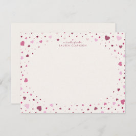 Falling Hearts Stationery Note Card Einladung