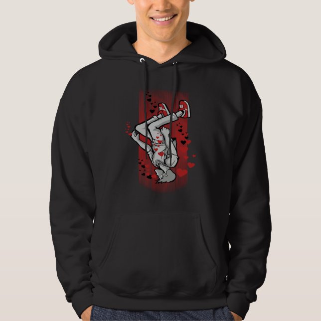 Falling In Love Cute Valentine  Valentines Day Hoodie (Vorderseite)
