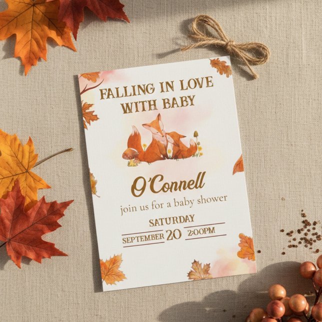 "Falling in Love with Baby" Baby shower invitation Einladung (Von Creator hochgeladen)