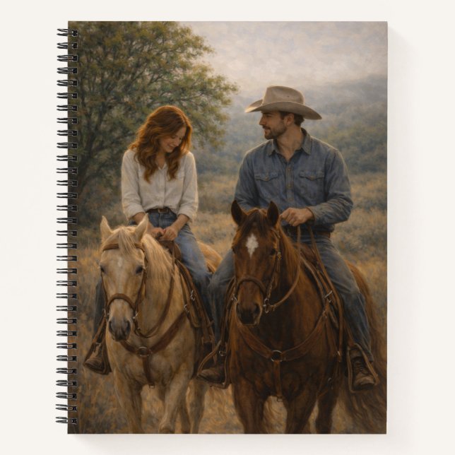 Falling in Stride | Western Horse Art | Notebook Notizbuch (Vorderseite)