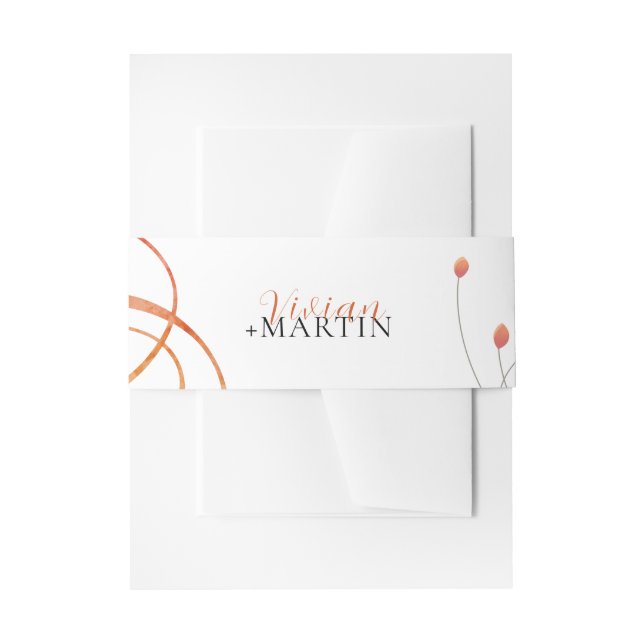 Falling Melody Poetic Wedding Einladungsbanderole (Vorderseite Beispiel)