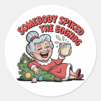 FALLING ON THE CHRISTMAS TREE  RUNDER AUFKLEBER