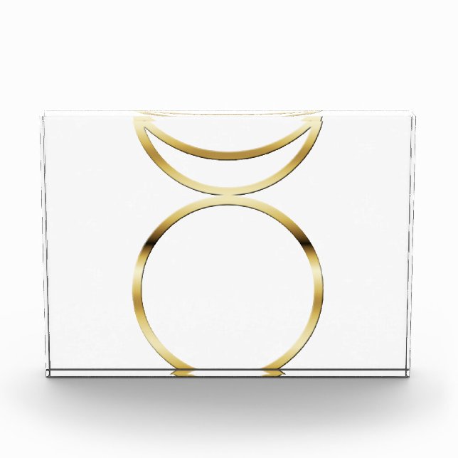 Falling Pagan Horned God Symbol Fotoblock (Vorderseite)