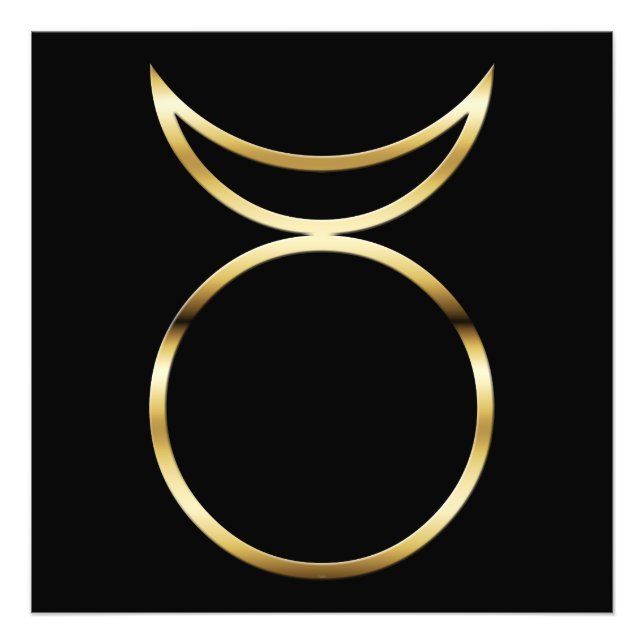 Falling Pagan Horned God Symbol Fotodruck (Vorne)