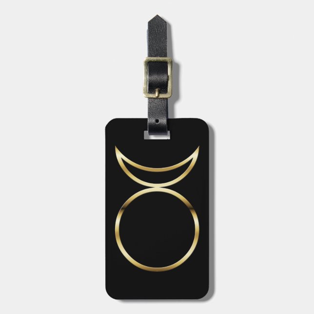 Falling Pagan Horned God Symbol Gepäckanhänger (Vorderseite vertikal)