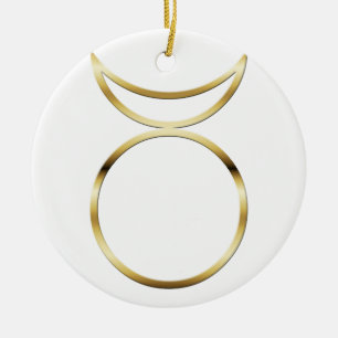 Falling Pagan Horned God Symbol Keramik Ornament