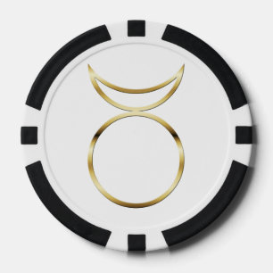 Falling Pagan Horned God Symbol Pokerchips