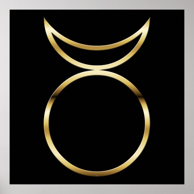 Falling Pagan Horned God Symbol Poster (Vorne)