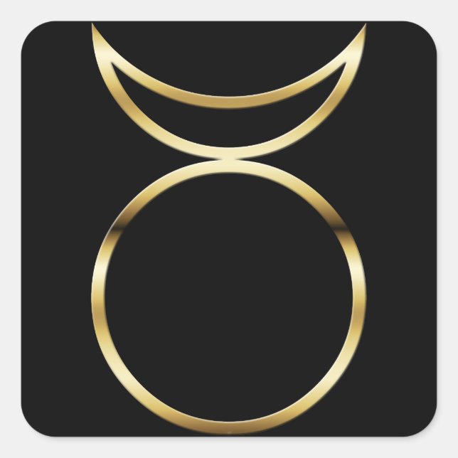 Falling Pagan Horned God Symbol Quadratischer Aufkleber (Vorderseite)