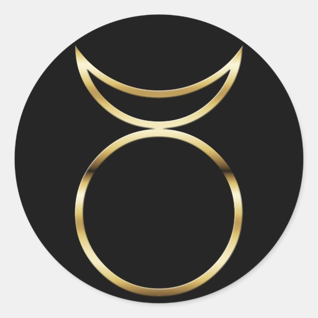 Falling Pagan Horned God Symbol Runder Aufkleber (Vorderseite)