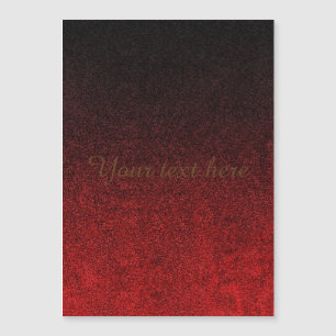 Falling Red & Black Glitzer Gradient Magnetkarte