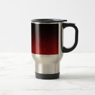Falling Red & Black Glitzer Gradient Reisebecher