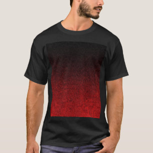 Falling Red & Black Glitzer Gradient T-Shirt