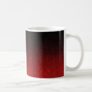 Falling Red & Black Glitzer Gradient Tasse