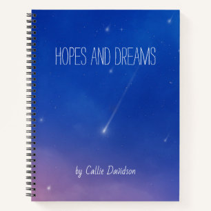 Falling Star Hopes and Dreams Journal Notizbuch