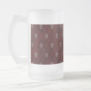 Falling Viktorianisch Skulls Red Mattglas Bierglas