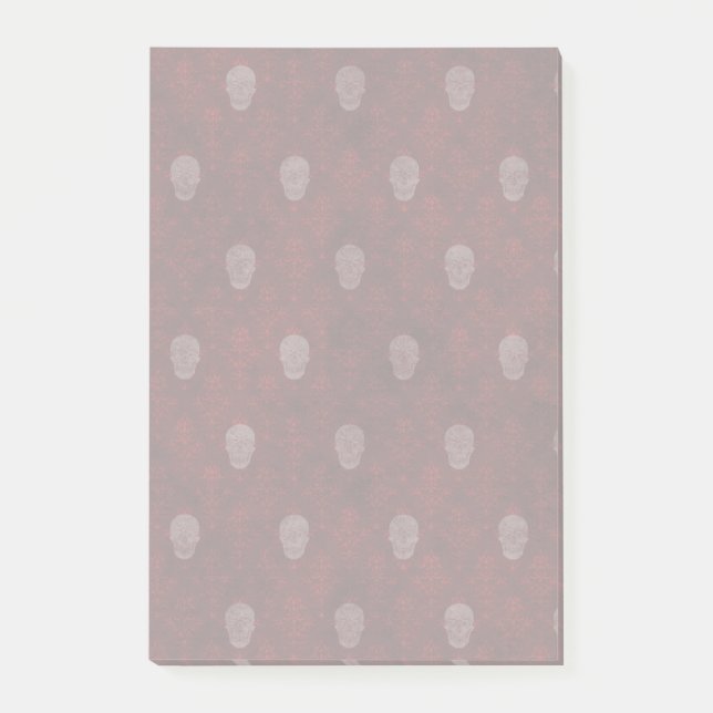 Falling Viktorianisch Skulls Red Post-it Klebezettel (Vorderseite)