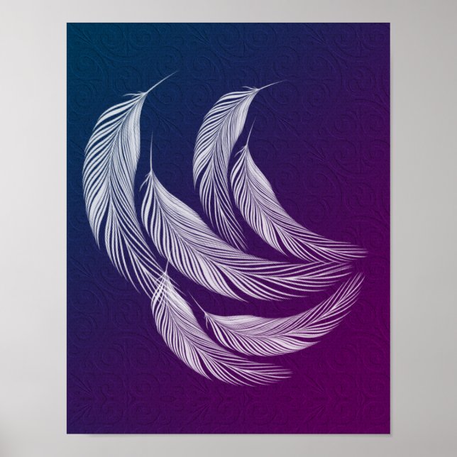 Falling White Feathers   Poster (Vorne)