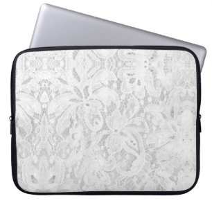 Falling White Lace Laptopschutzhülle