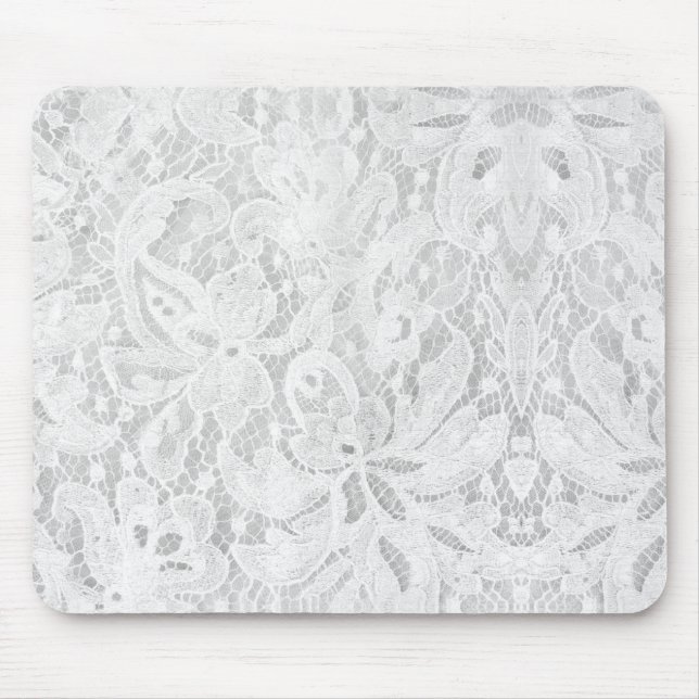 Falling White Lace Mousepad (Vorne)