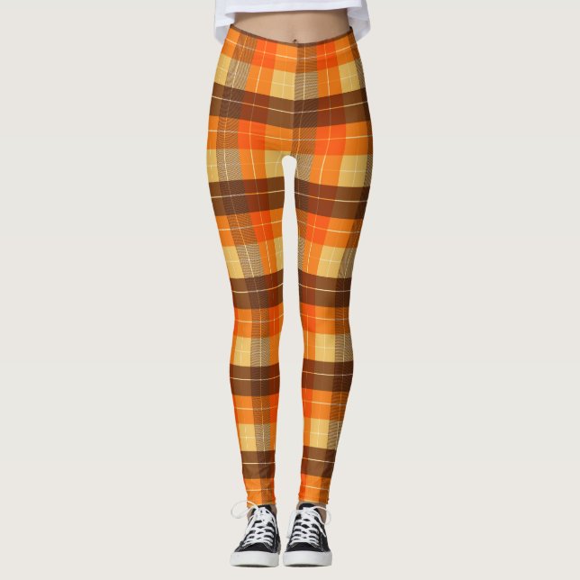 fallInspiriert Kariert Leggings (Vorderseite)