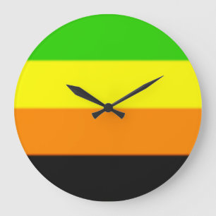 Fallln-Aromantische Flagge Große Wanduhr