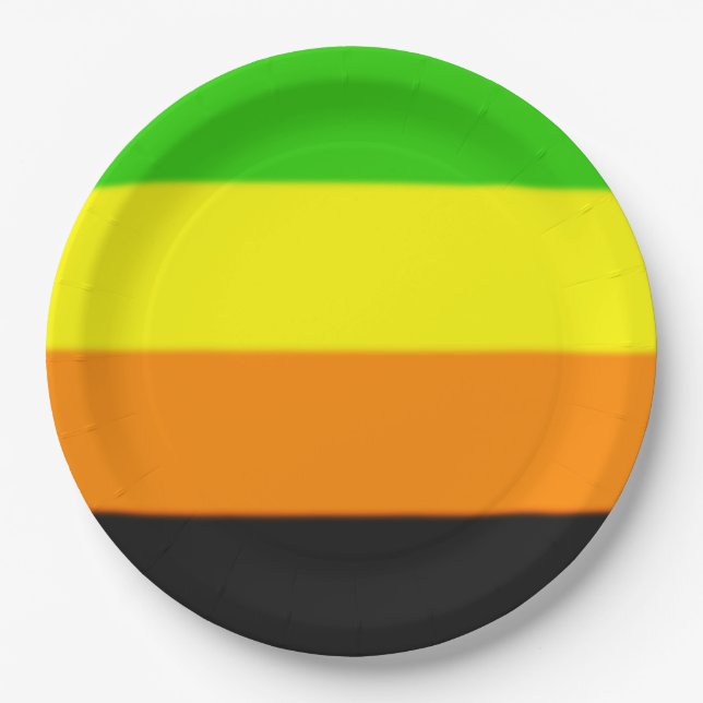 Fallln-Aromantische Flagge Pappteller (Vorderseite)