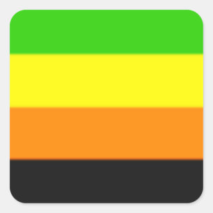 Fallln-Aromantische Flagge Quadratischer Aufkleber